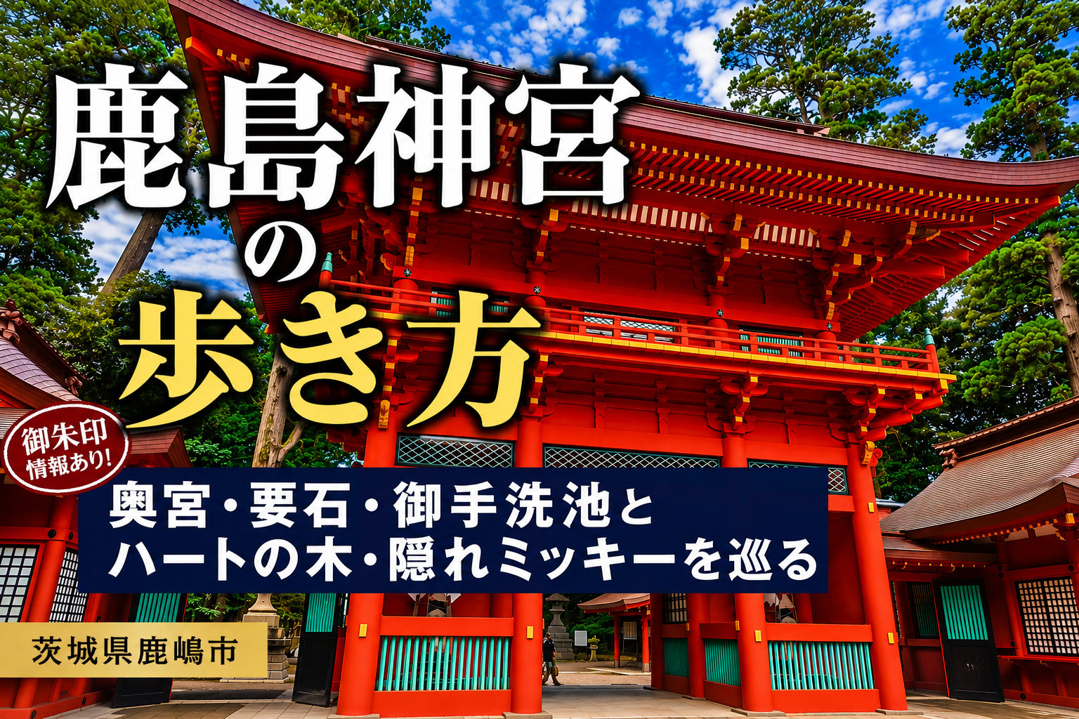 鹿島神宮の歩き方｜奥宮・要石・御手洗池・ハートの木・隠れミッキーを巡る
