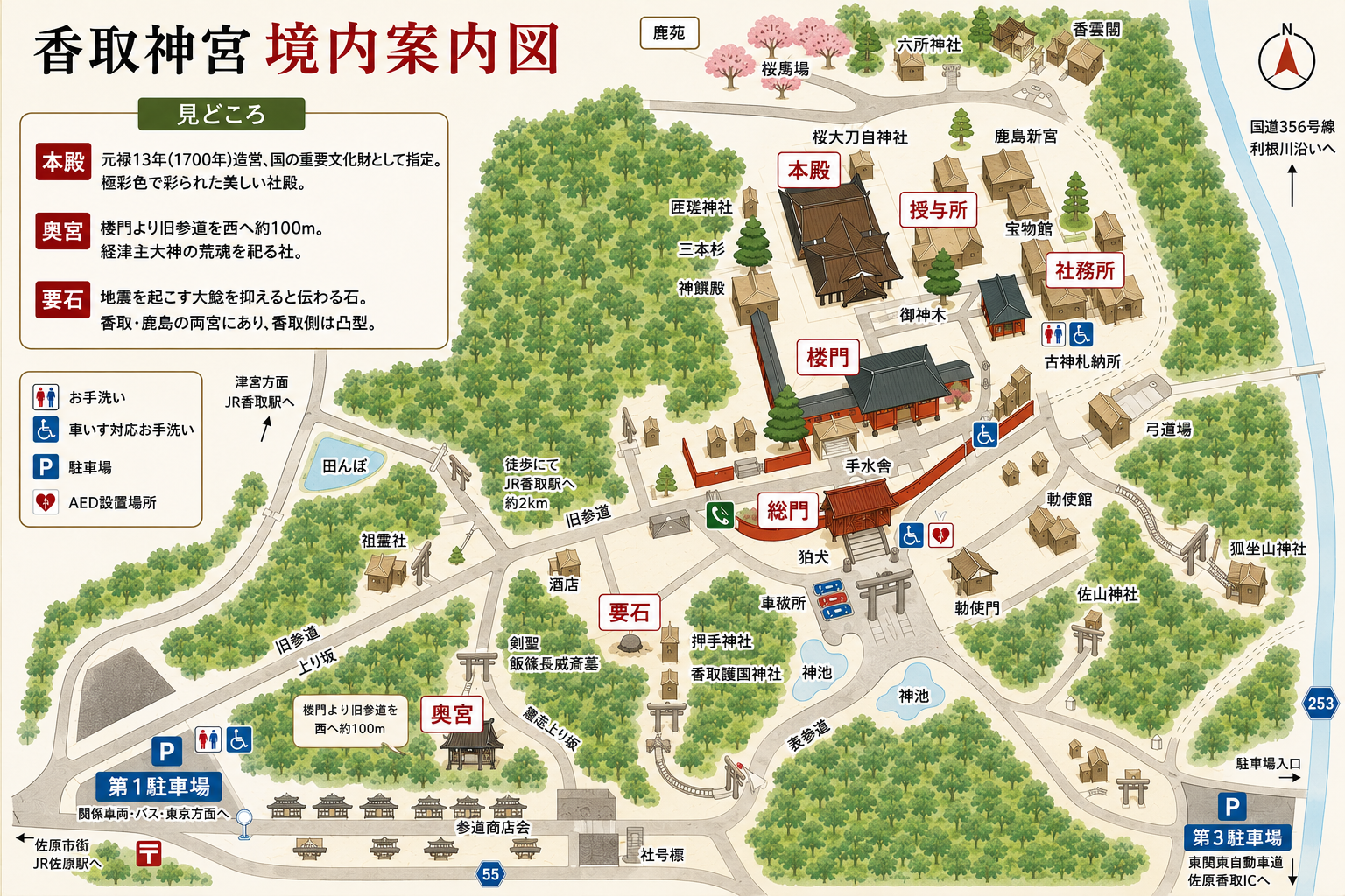 香取神宮境内案内図
